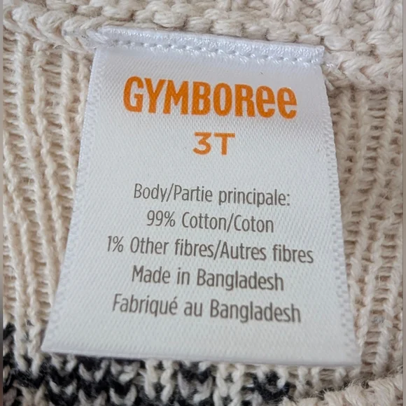 Gymboree Toddler Geometric Cotton Sweater - Picture 3 of 5
